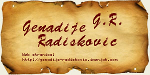 Genadije Radišković vizit kartica